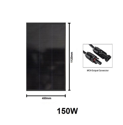 Pannello solare rigido 150W dim. 1120x450x25mm