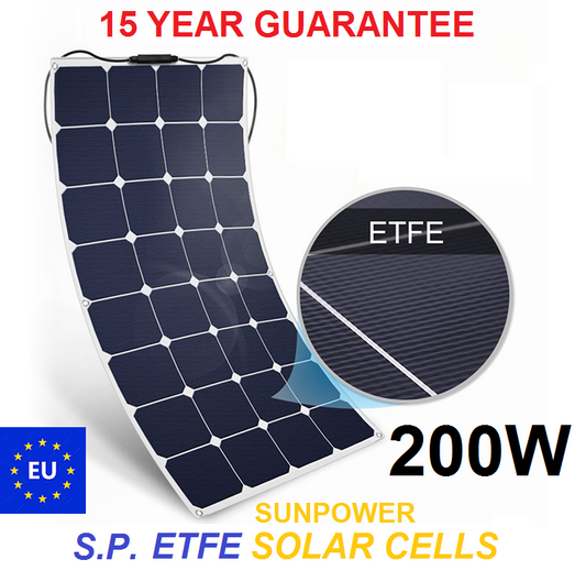 200W Sunpower ETFE flexible solar panels