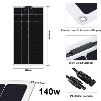 Pannello solare flessibile Sunpower ETFE 140W dim. 1050x540x3mm